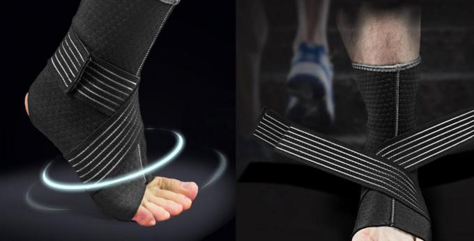 Atadura Elasticated do apoio do envoltório do tornozelo do neopreno/do tornozelo pé do esporte